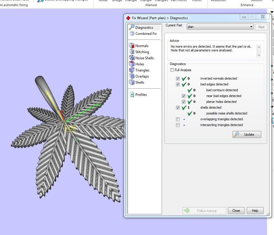 Pendant marijuana leaf 3D print model_39
