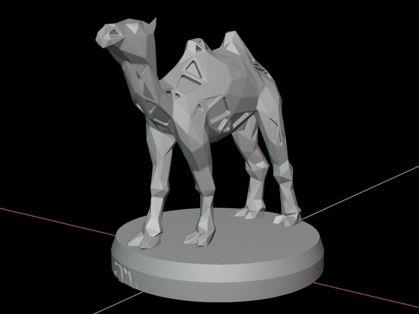 Steampunk Camel Low-poly 3D model_13