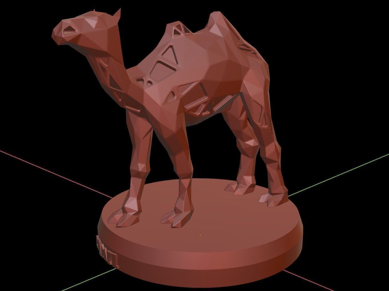 Steampunk Camel Low-poly 3D model_16
