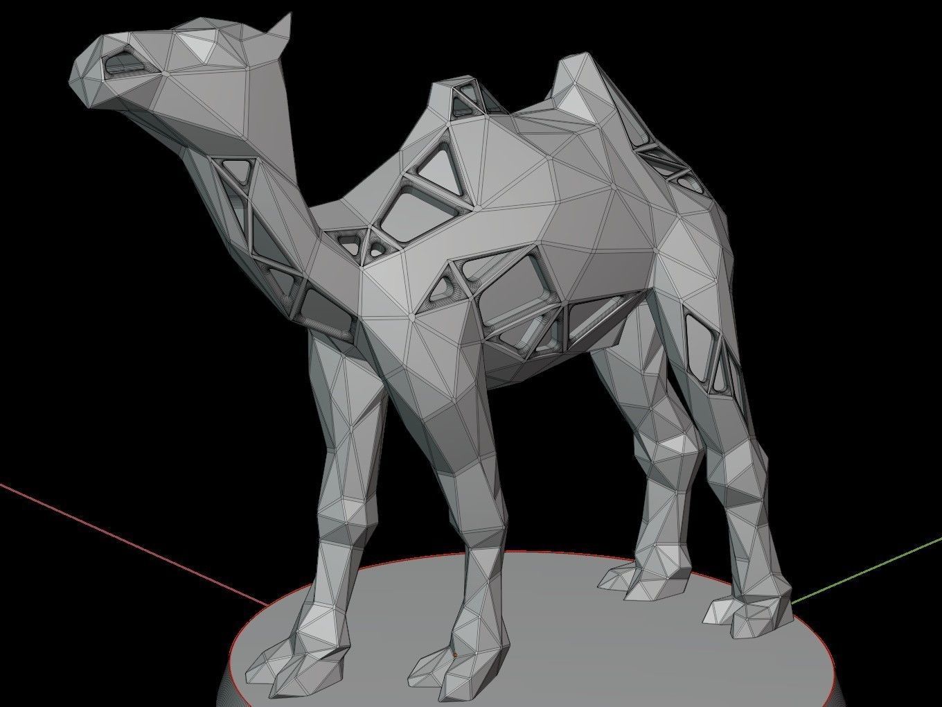 Steampunk Camel Low-poly 3D model_14