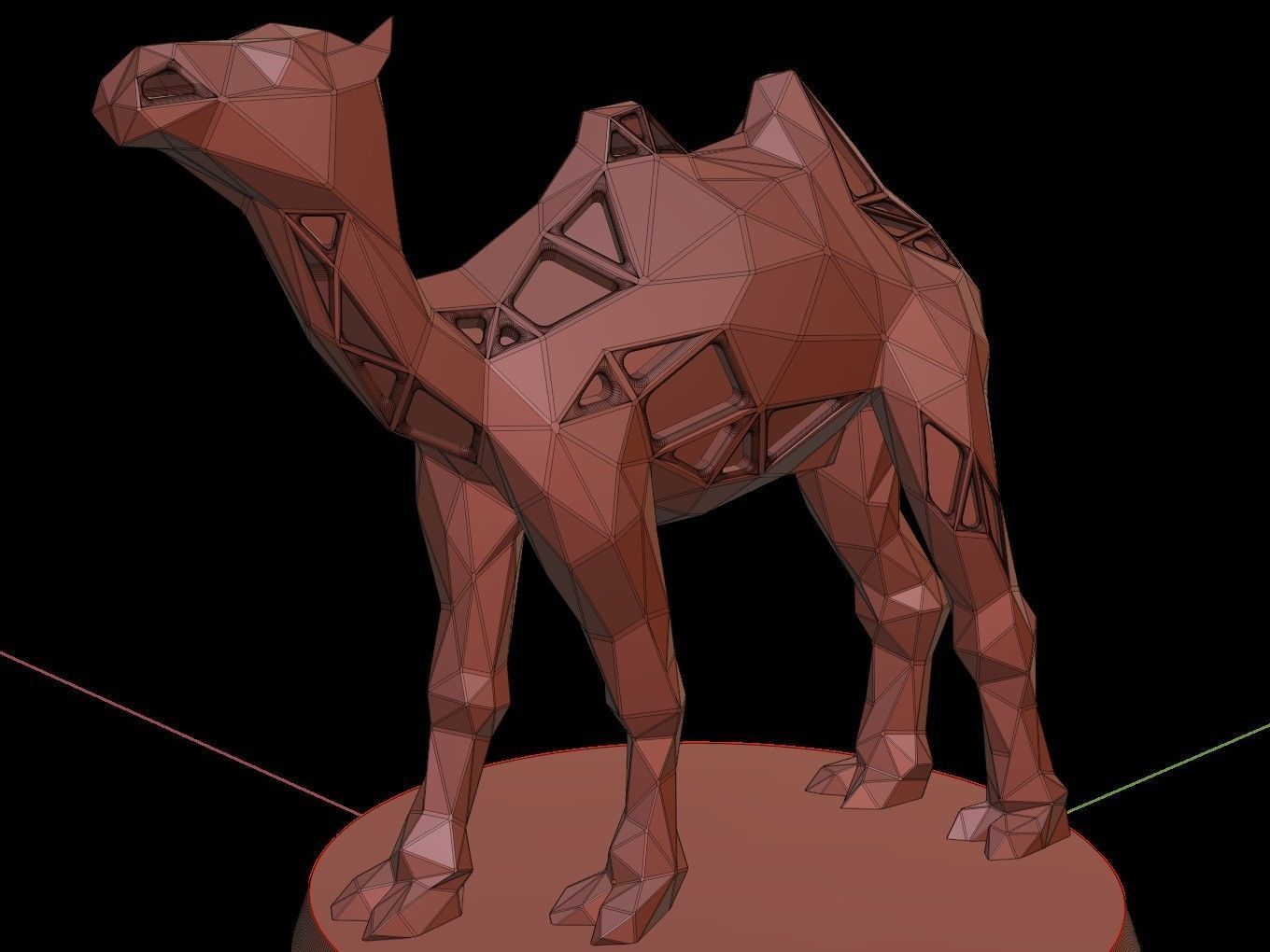 Steampunk Camel Low-poly 3D model_15