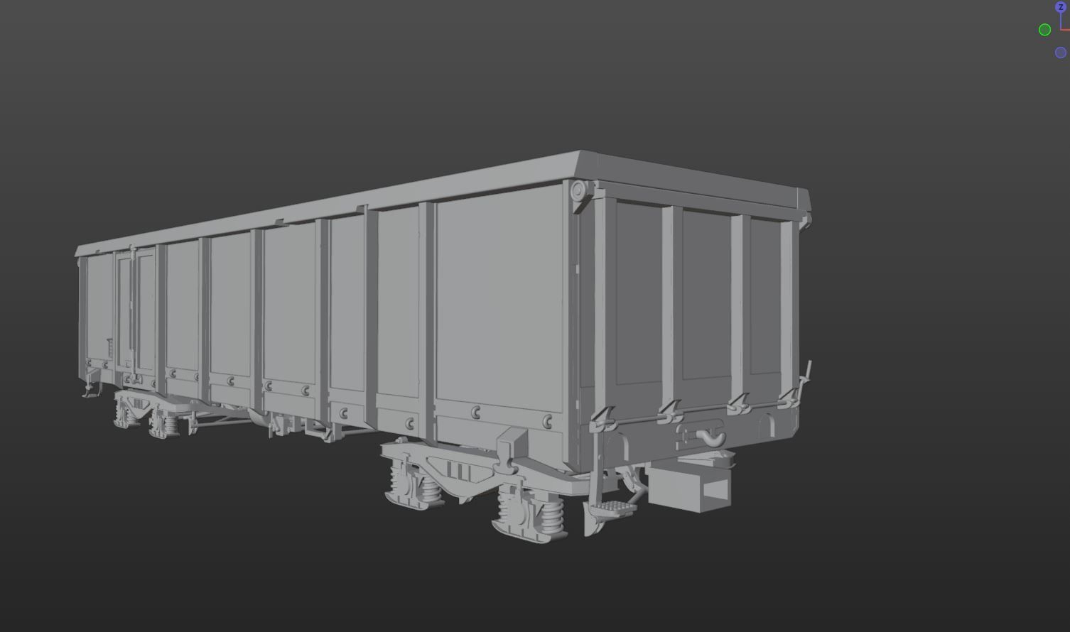 Pre supported H0 1-87 scale Gondola Eaos-x 057 reworked 3D print model_12