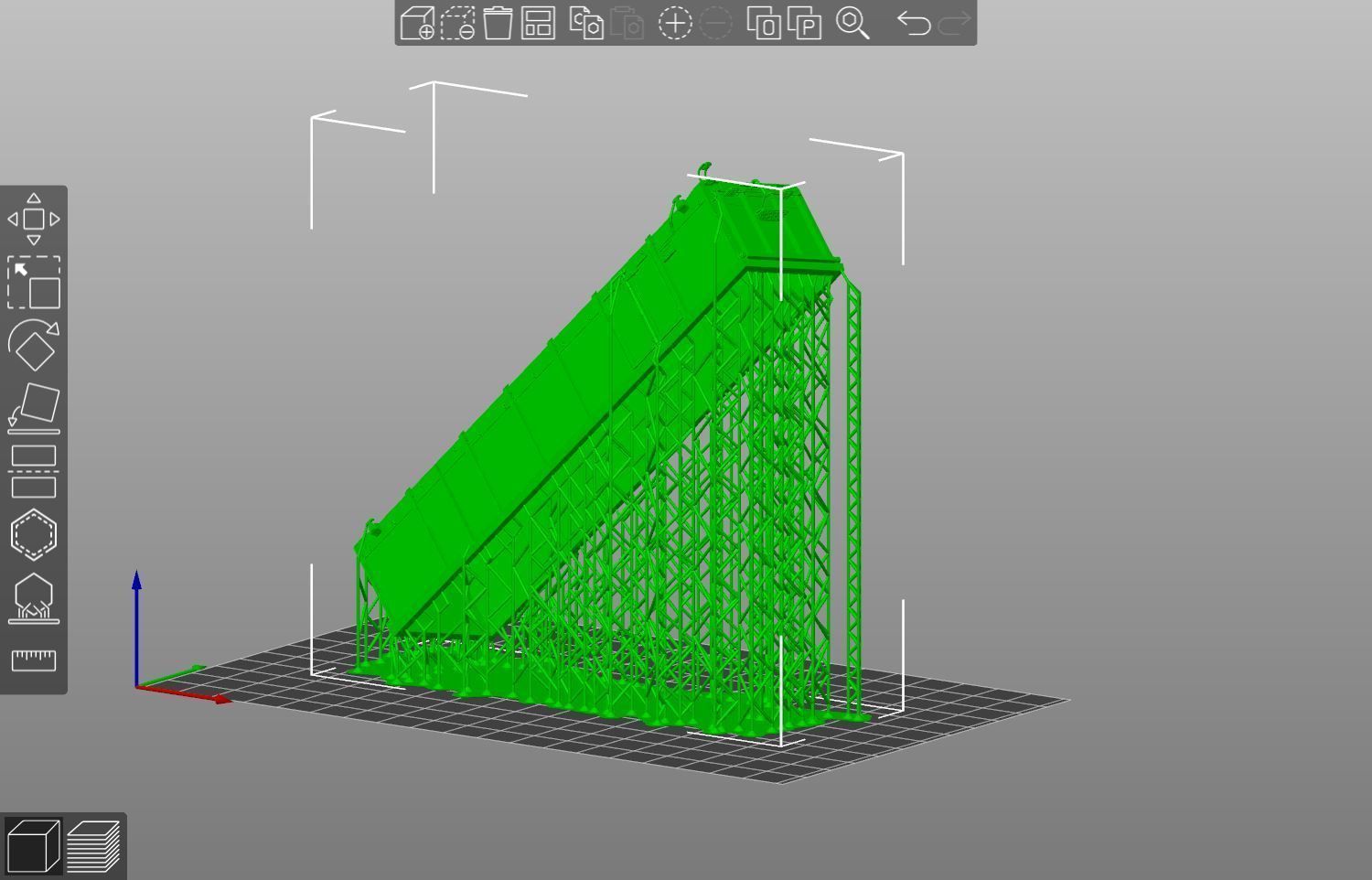 Pre supported H0 1-87 scale Gondola Eaos-x 057 reworked 3D print model_17