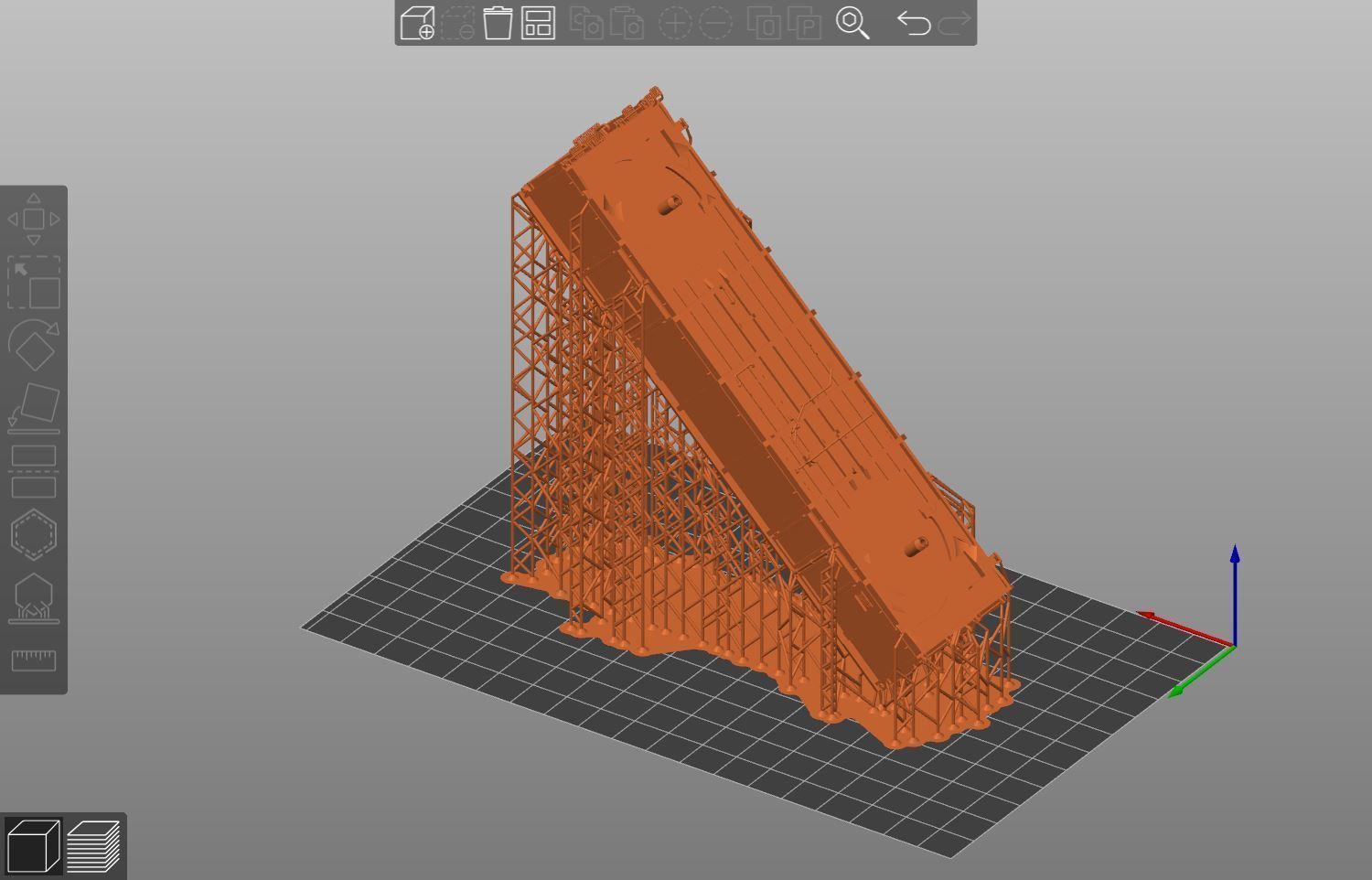 Pre supported H0 1-87 scale Gondola Eaos-x 057 reworked 3D print model_16
