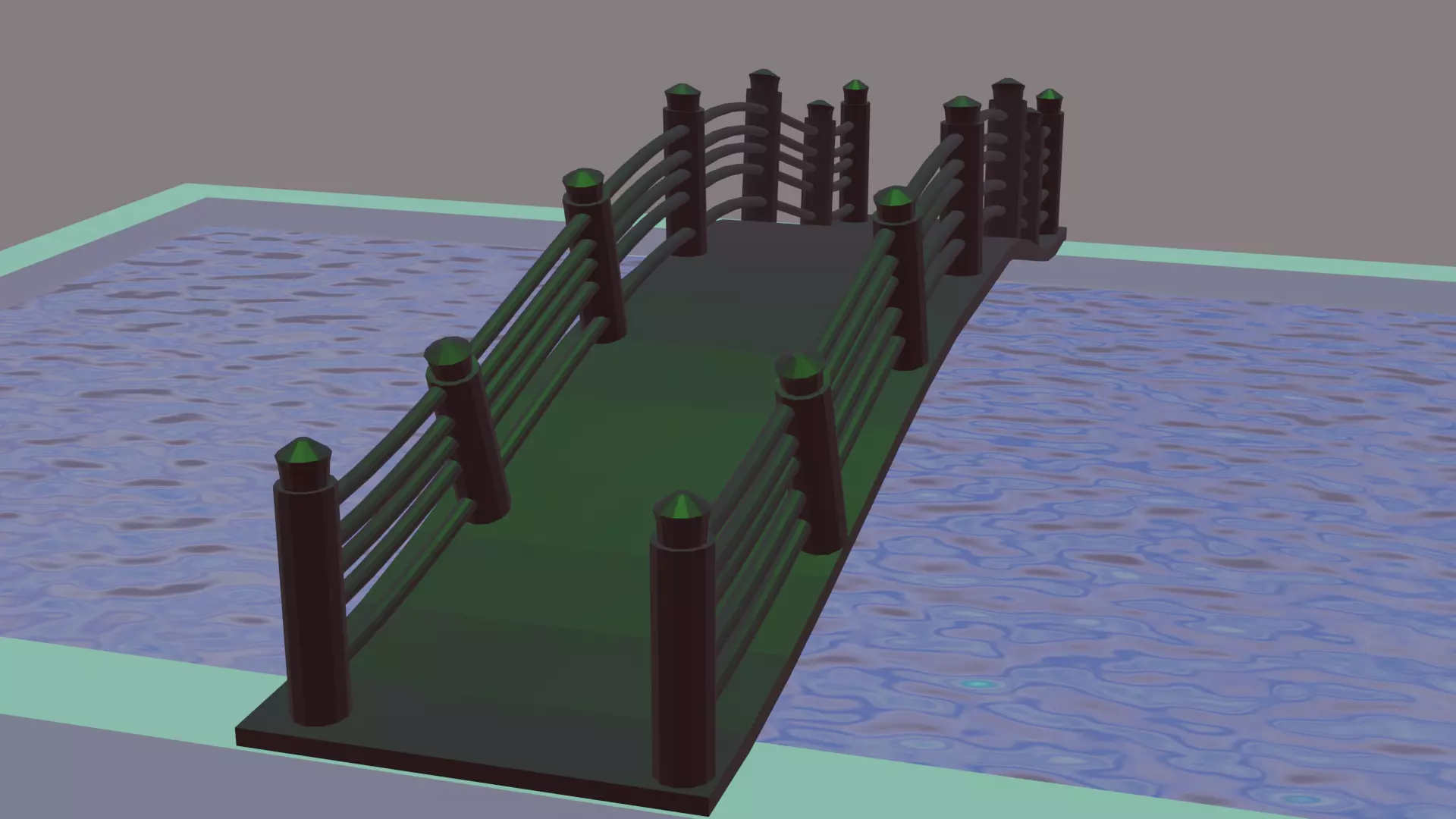 Bridge across a pool for 3d printing Free 3D model
