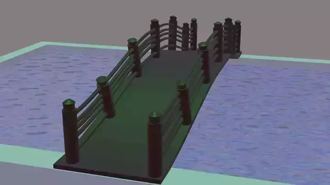 Bridge across a pool for 3d printing
