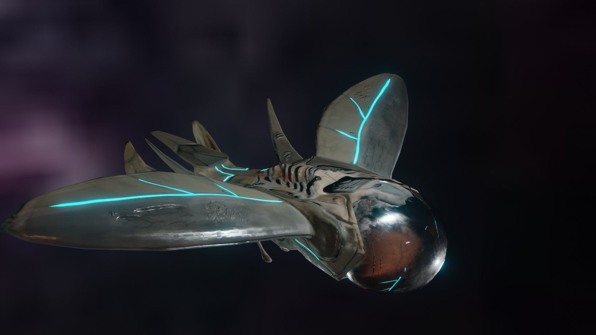 Aviatric A Lowpoly Stylised Spacceship Blender Scene Low-poly 3D model_2