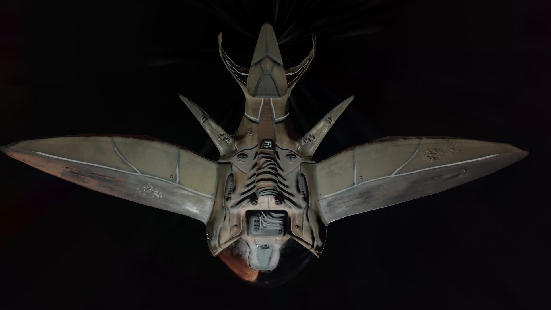 Aviatric A Lowpoly Stylised Spacceship Blender Scene Low-poly 3D model_4