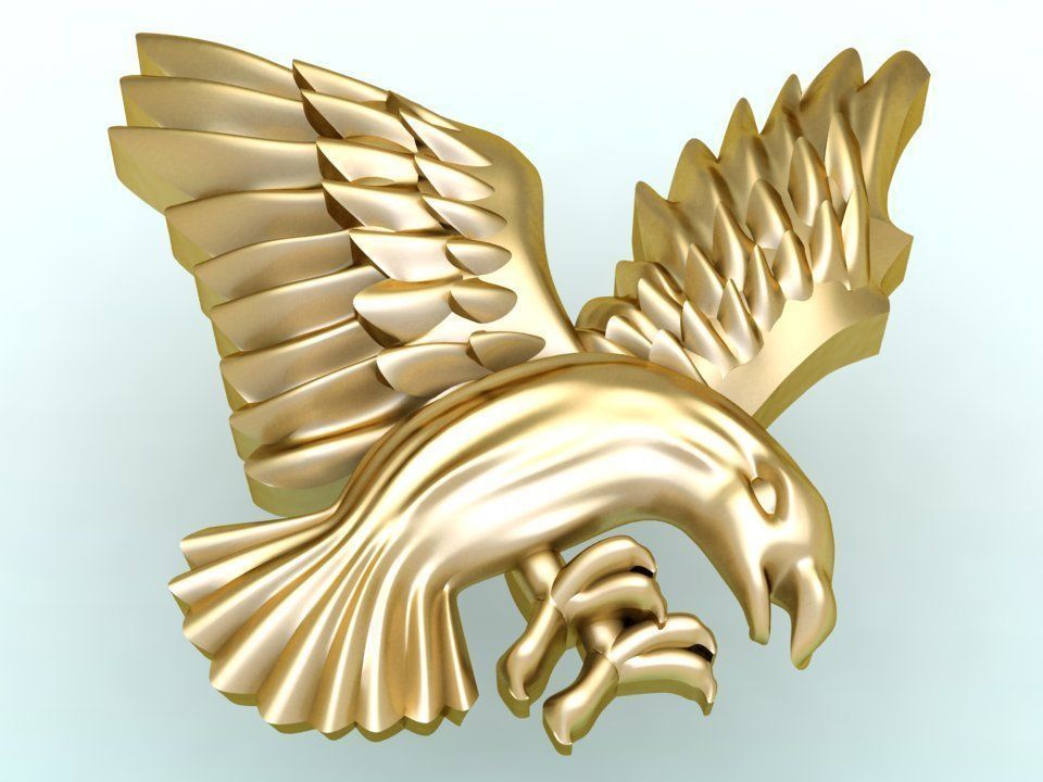 Eagle for jewelry 3D print model_1