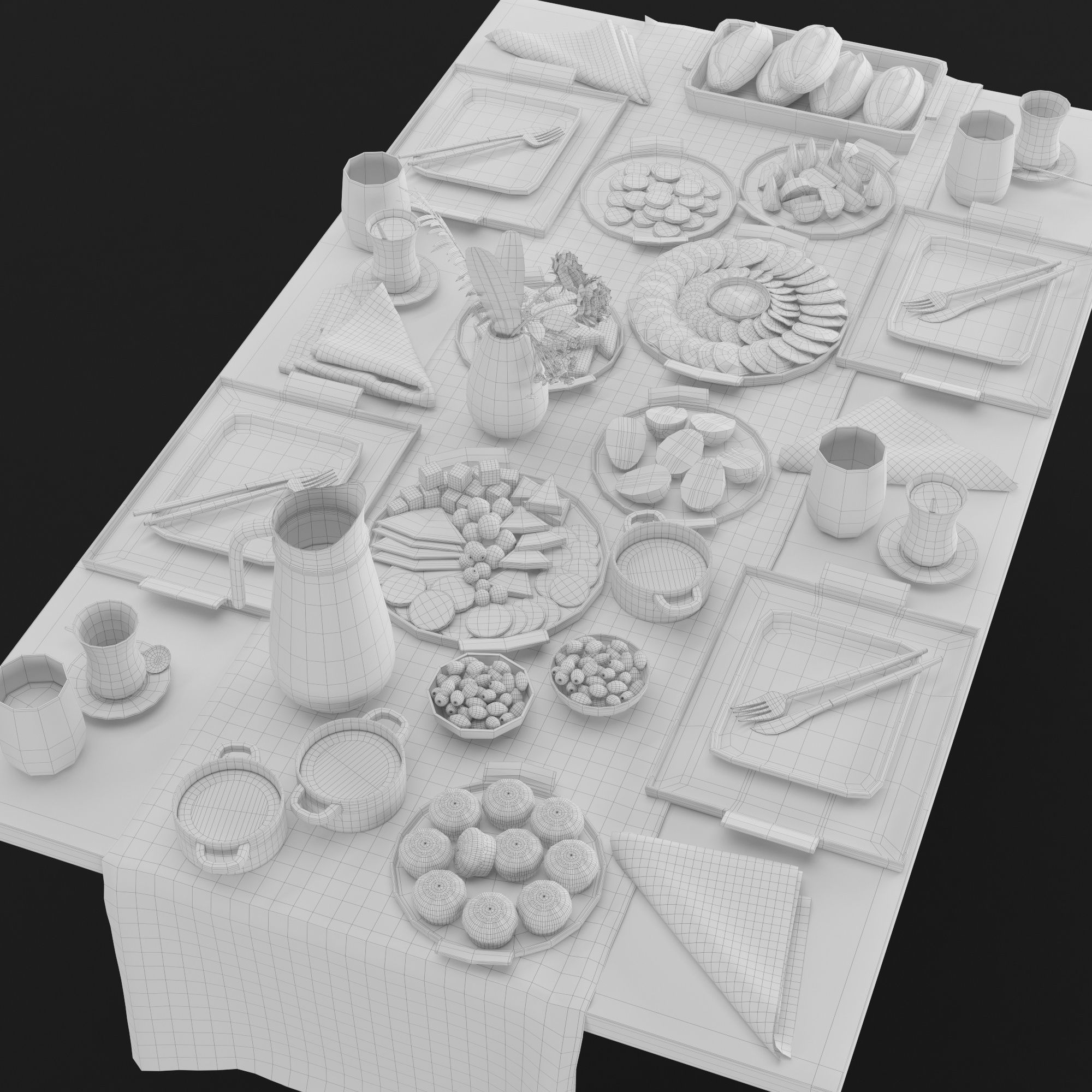 Table Setting 12 3D model_2