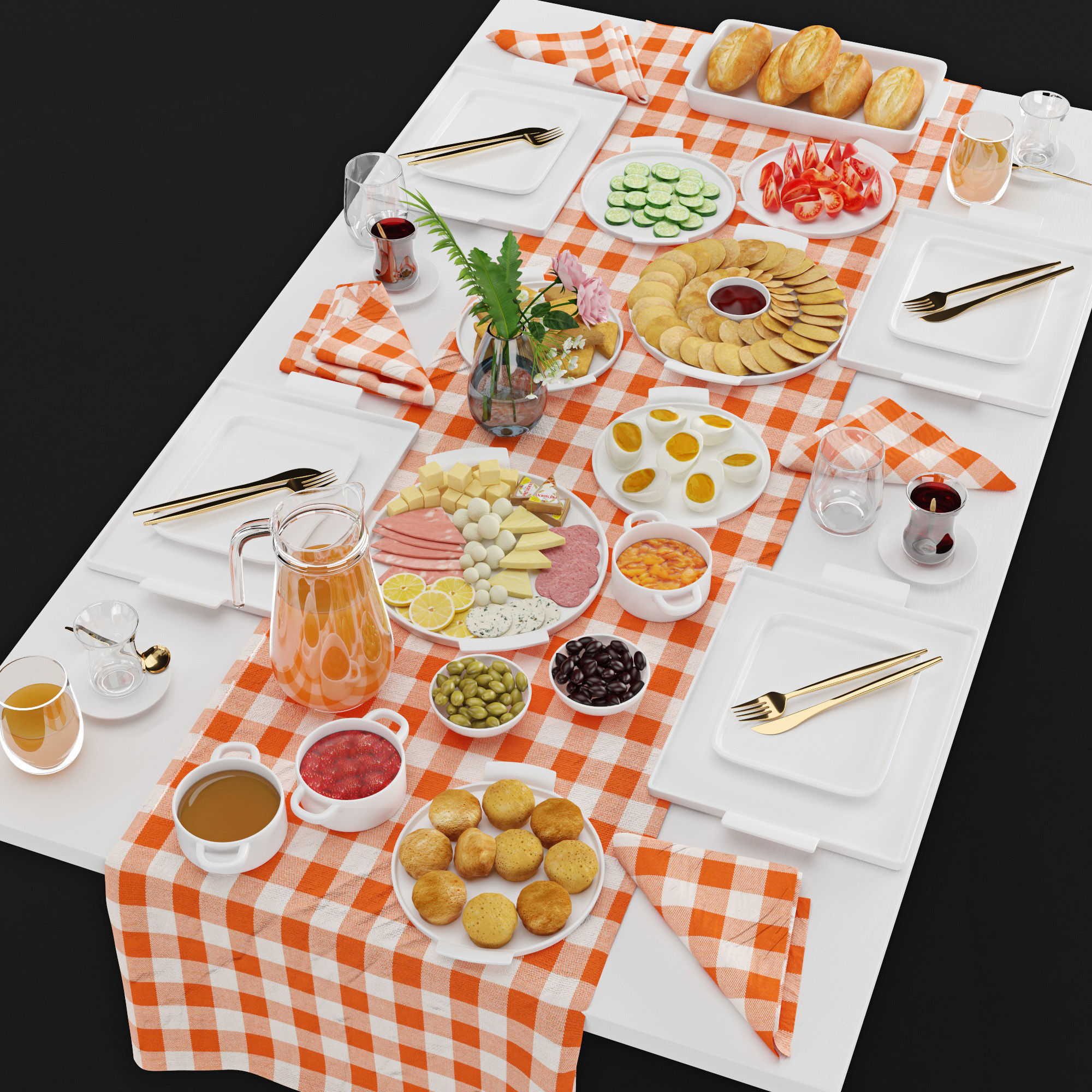 Table Setting 12 3D model_1