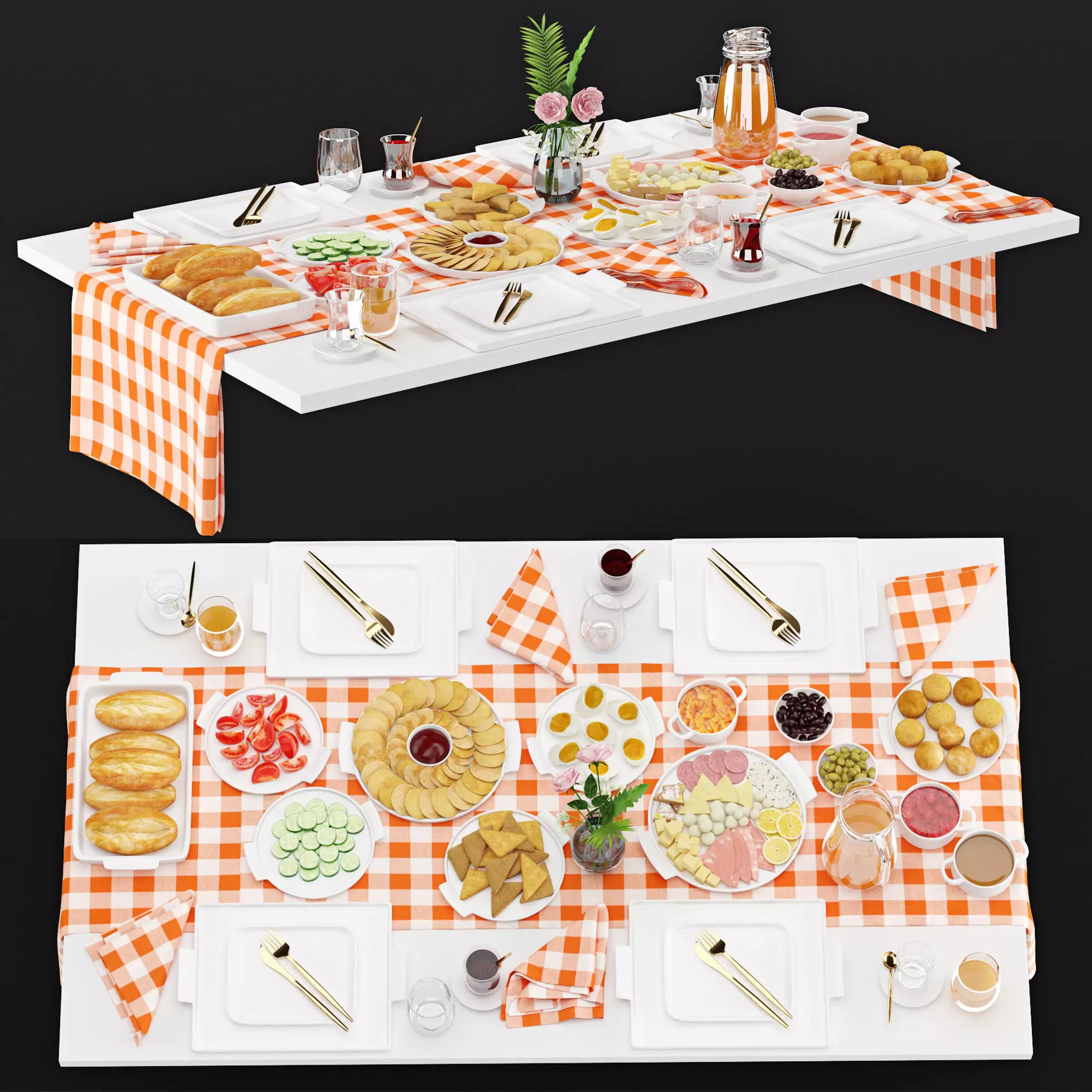 Table Setting 12 3D model_0