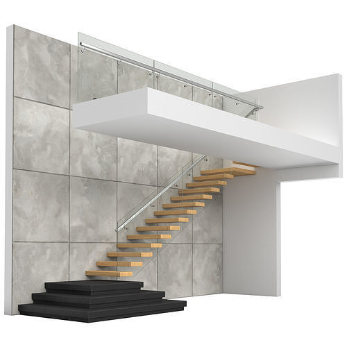 Modern stairs 2 3D model