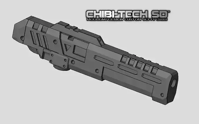 CHIBI-TECH SD - SRV-VII KINETIC RAILGUN 3D print model