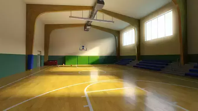 Basketball hall 3D model