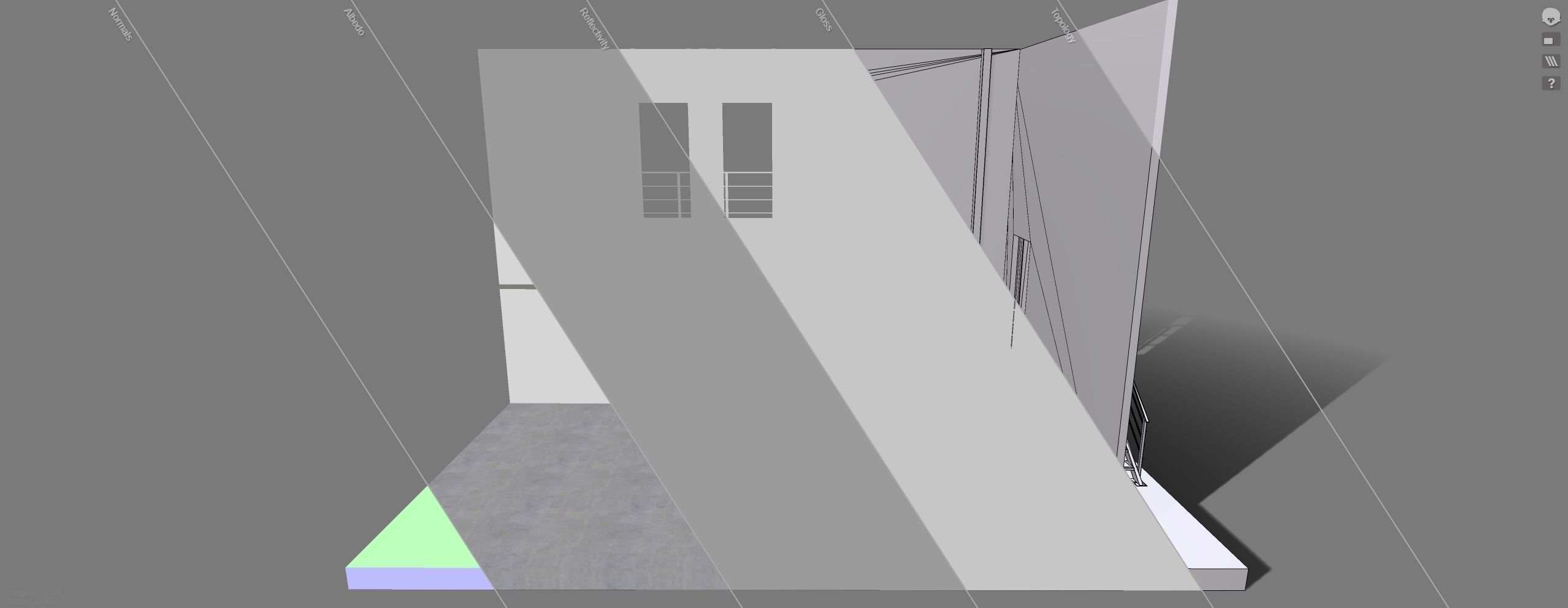 Attached metal staircase to the second floor 3D model_13