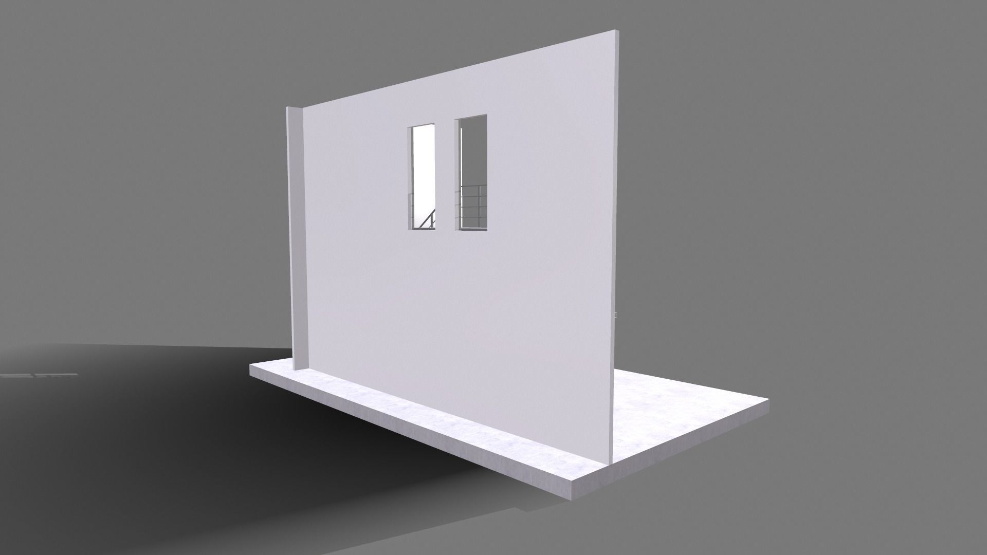 Attached metal staircase to the second floor 3D model_11