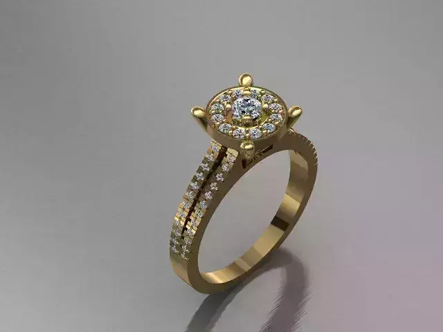 3d model female ring