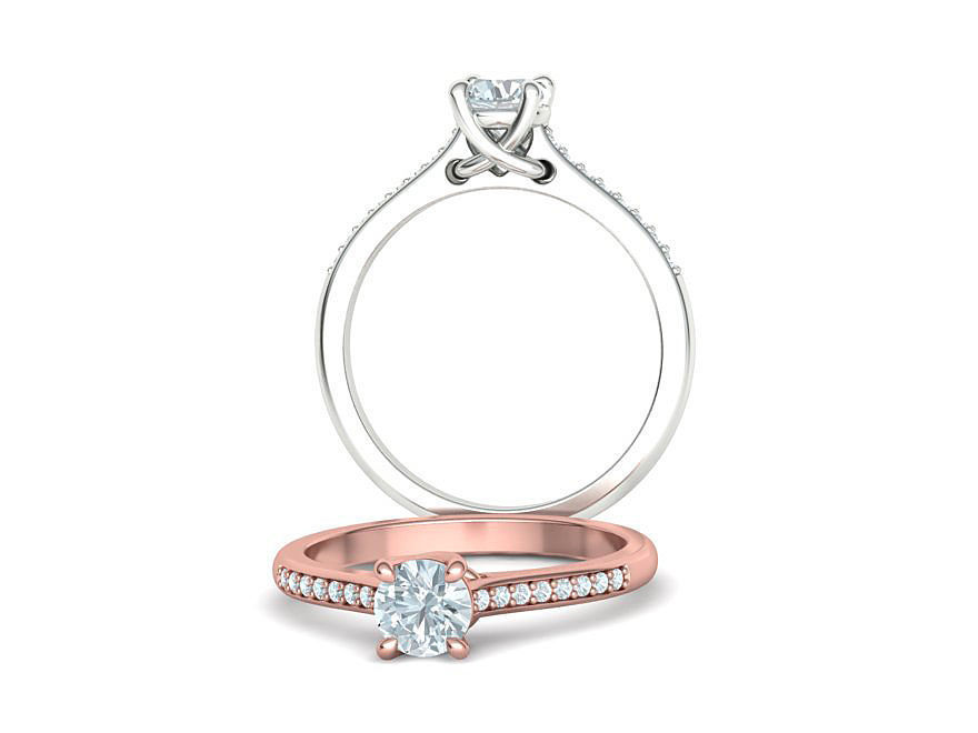 Solitaire Ring Half Carat Stone Two versions with discount 3D Model Collection_7