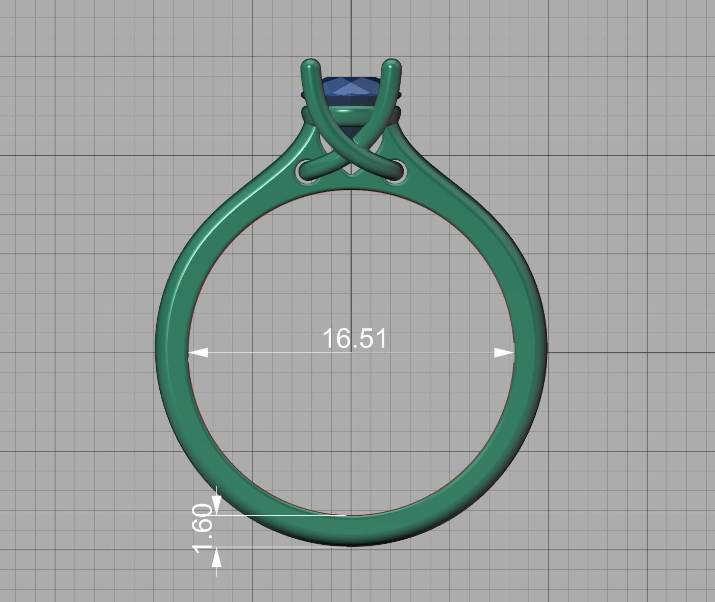 Solitaire Ring Half Carat Stone Two versions with discount 3D Model Collection_23