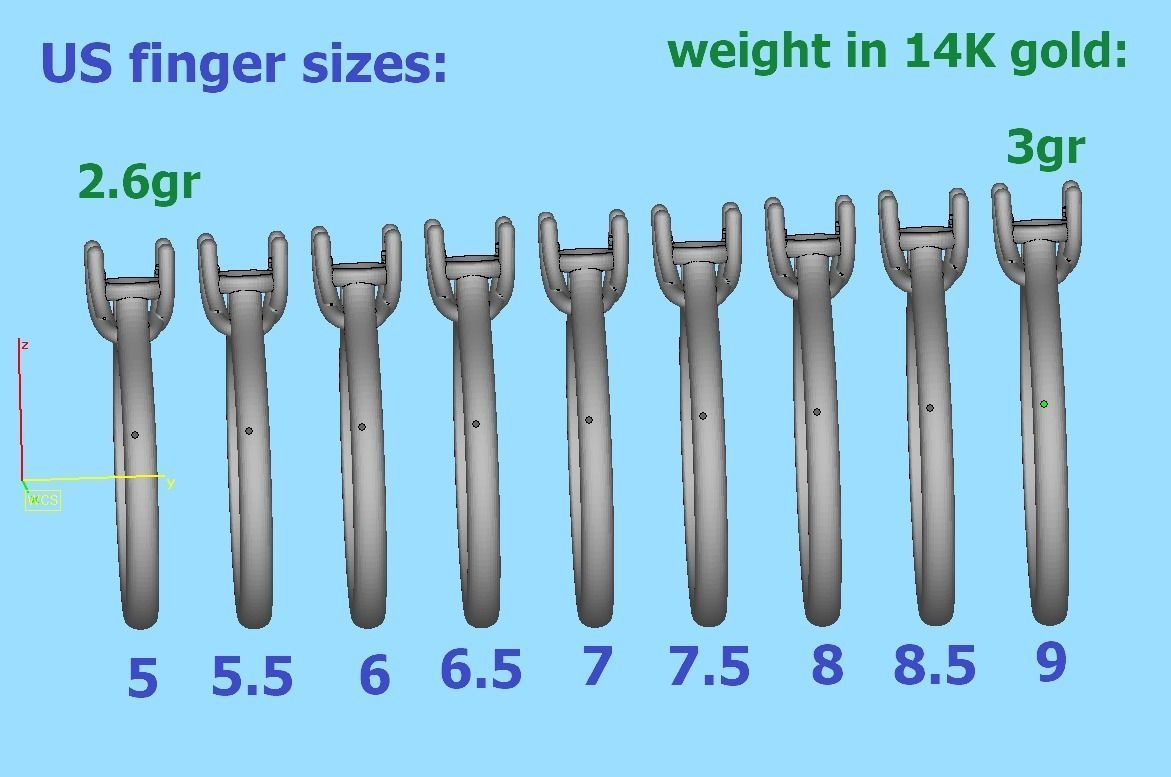 Solitaire Ring Half Carat Stone Two versions with discount 3D Model Collection_25