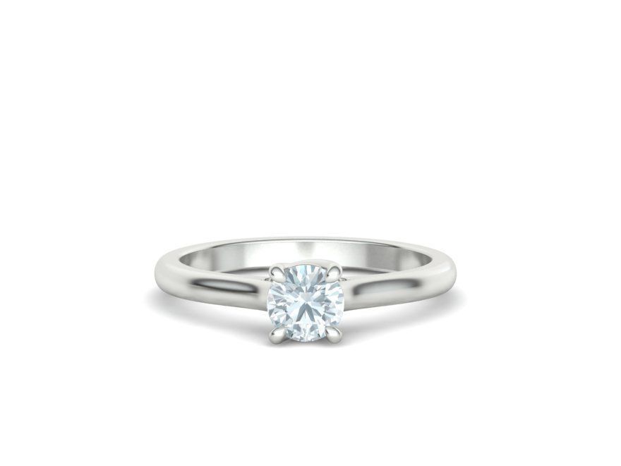 Solitaire Ring Half Carat Stone Two versions with discount 3D Model Collection_35