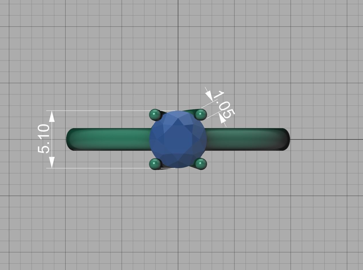 Solitaire Ring Half Carat Stone Two versions with discount 3D Model Collection_24