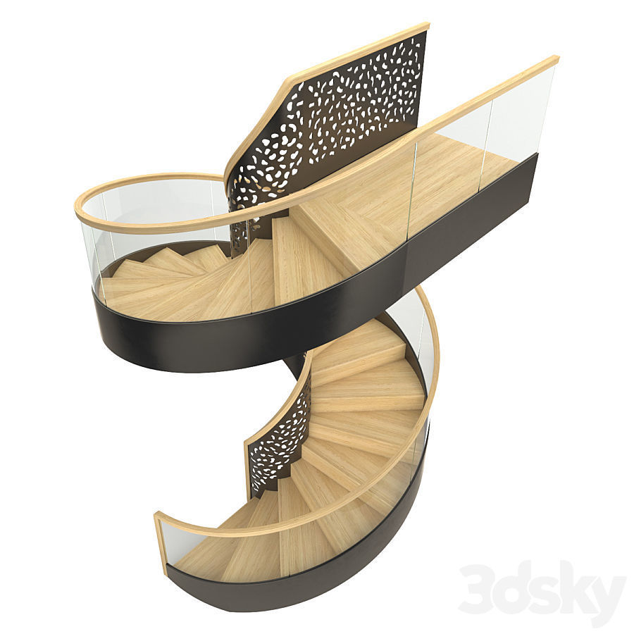 Spiral staircase 5 3D model_2