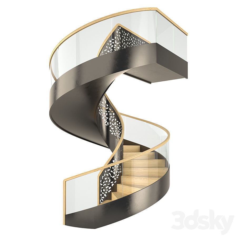 Spiral staircase 5 3D model_1