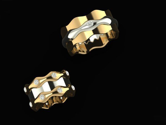 ring set 10 collection1 3D print model_1