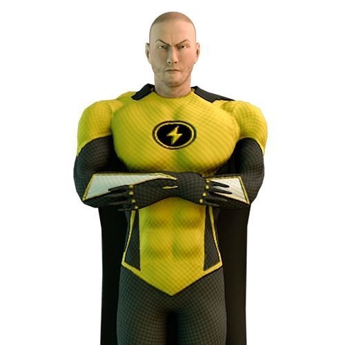 Super Hero Low-poly 3D model