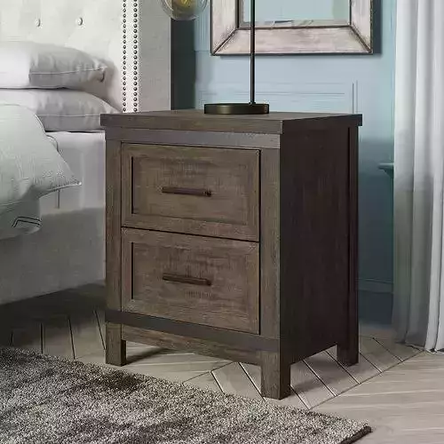 Gonzalo Drawer Nightstand in Brown