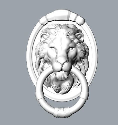 Lion door hammer  print model 3D print model