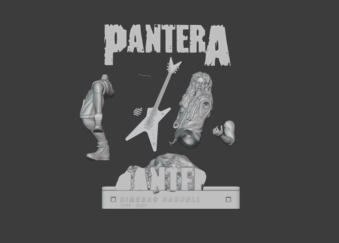DIMEBAG DARRELL PANTERA - 3DPRINTING 3D print model_6
