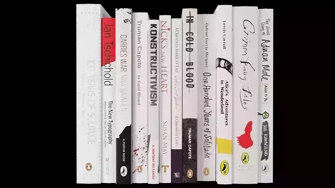 12 hardcover white books 2