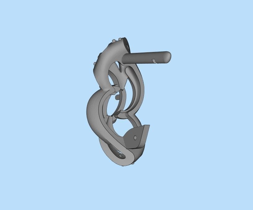 Women earrings with gems CAD 3dm stl 3D print model_43