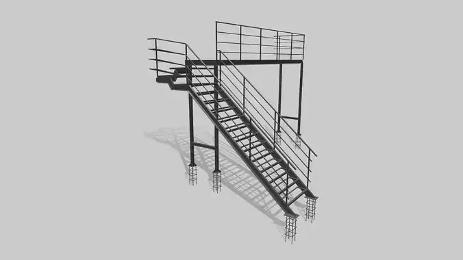 Fire ladder and platform 3D model Fire ladder and platform 3D model