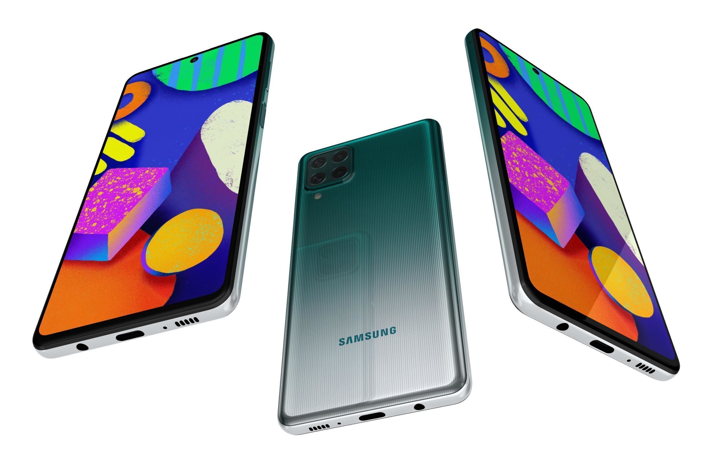 Samsung Galaxy F62 All Colors 3D model_1
