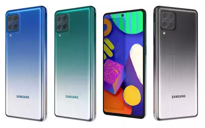Samsung Galaxy F62 All Colors 3D model Samsung Galaxy F62 All Colors 3D model