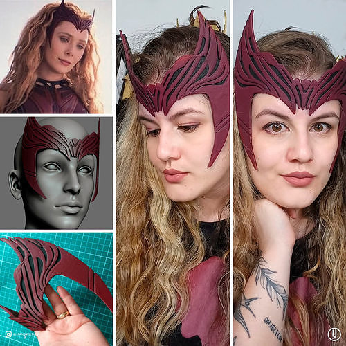Wandavision Scarlet Witch Inspired Crown 3D print model 3D print model
