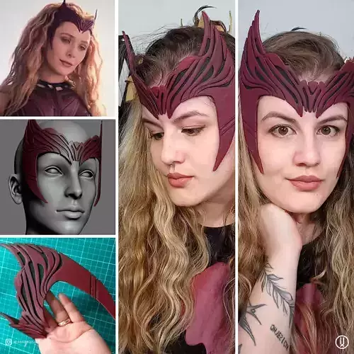 Wandavision Scarlet Witch Inspired Crown 3D print model 3D print model