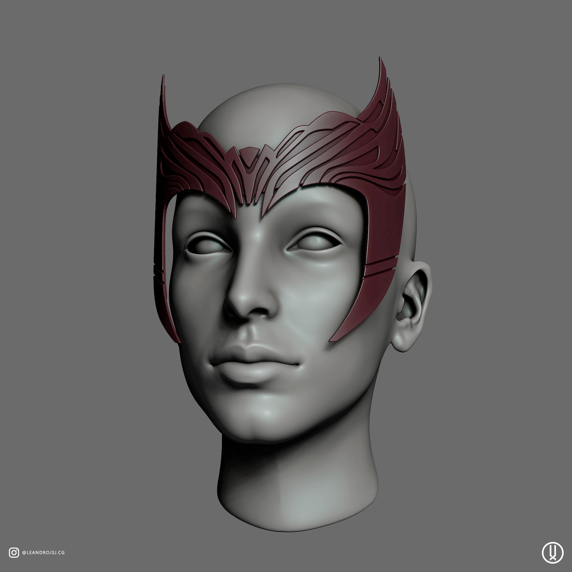 Wandavision Scarlet Witch Inspired Crown 3D print model 3D print model_1