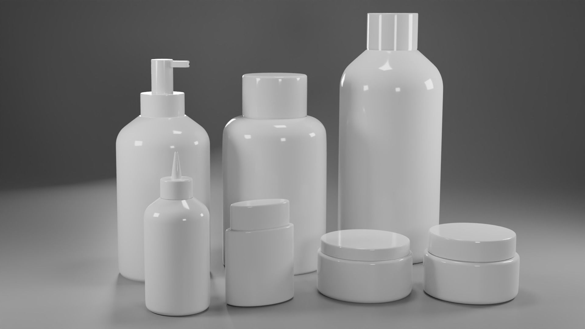 Cosmetic bottles 3D model_3