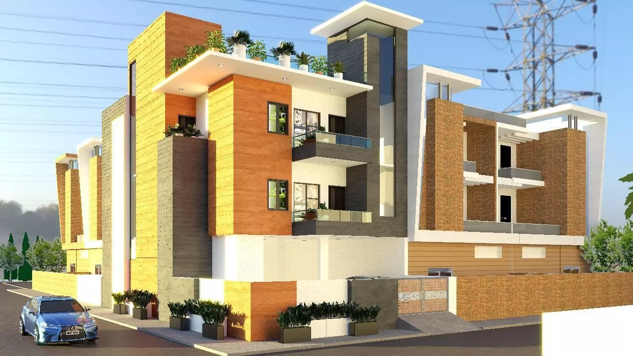 Modern House Exterior 3d Model Free low-poly 3D model_0