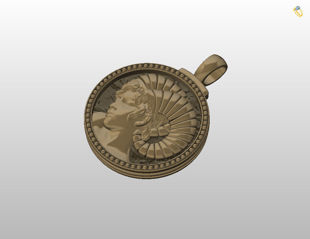 Aries Zodiac Sign Pendant 3D print model_25