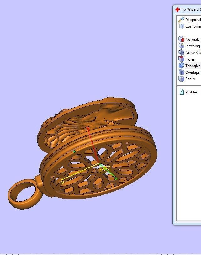 Aries Zodiac Sign Pendant 3D print model_44