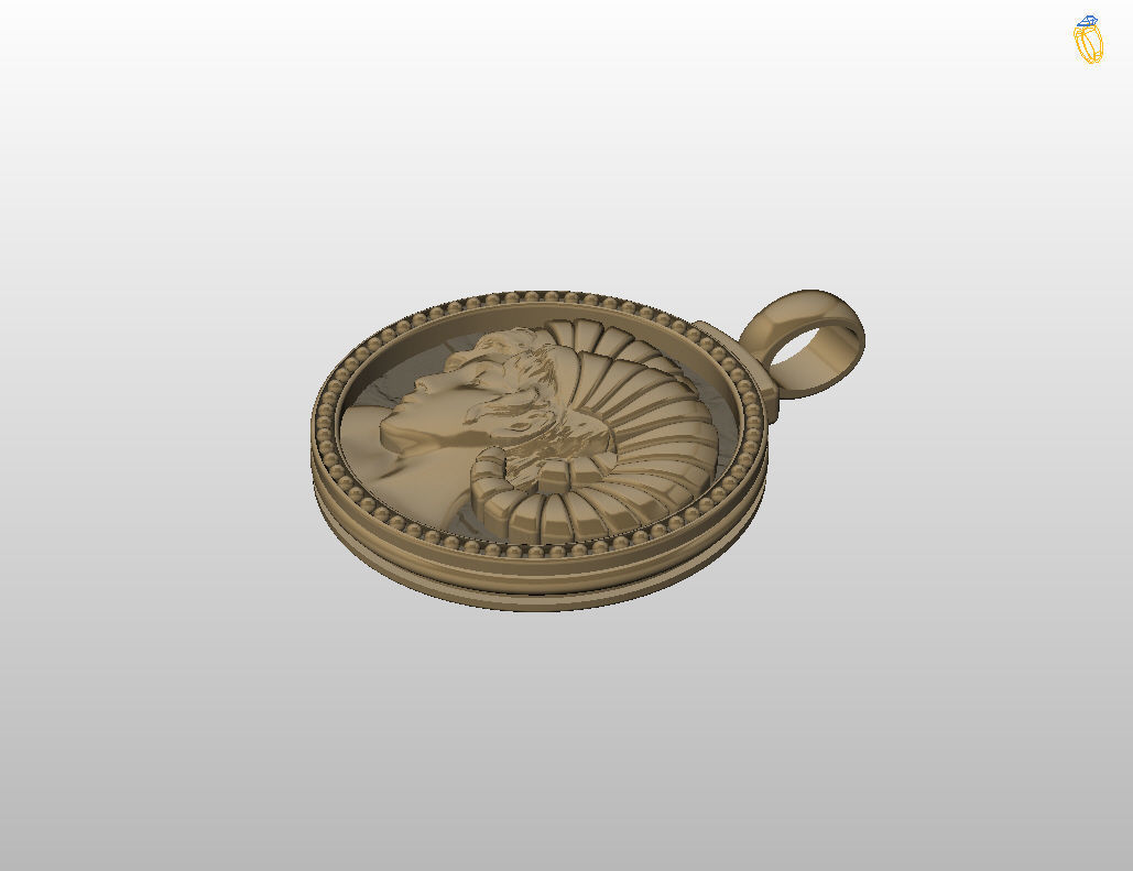 Aries Zodiac Sign Pendant 3D print model_15