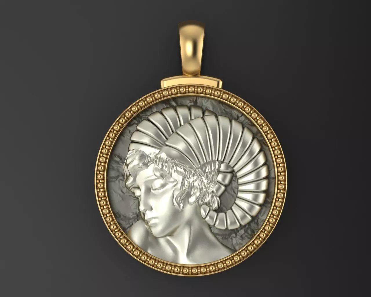 Aries Zodiac Sign Pendant 3D print model_0