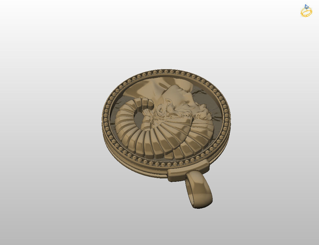 Aries Zodiac Sign Pendant 3D print model_23