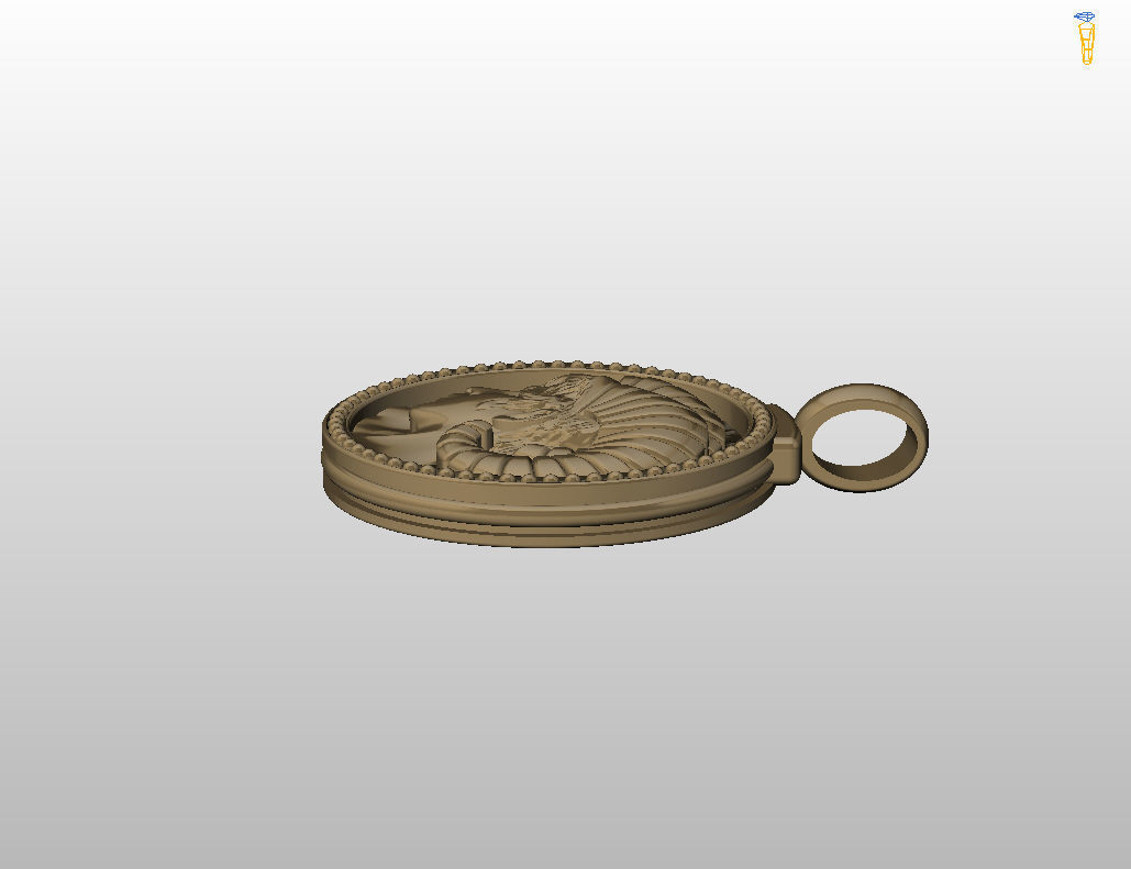 Aries Zodiac Sign Pendant 3D print model_16